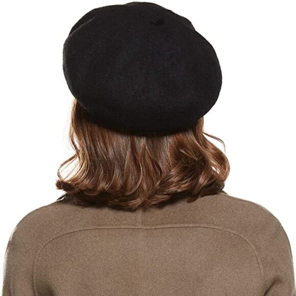 6362 Black Beret Daily French Artist Painter Hats Classic Solid Color main image 8